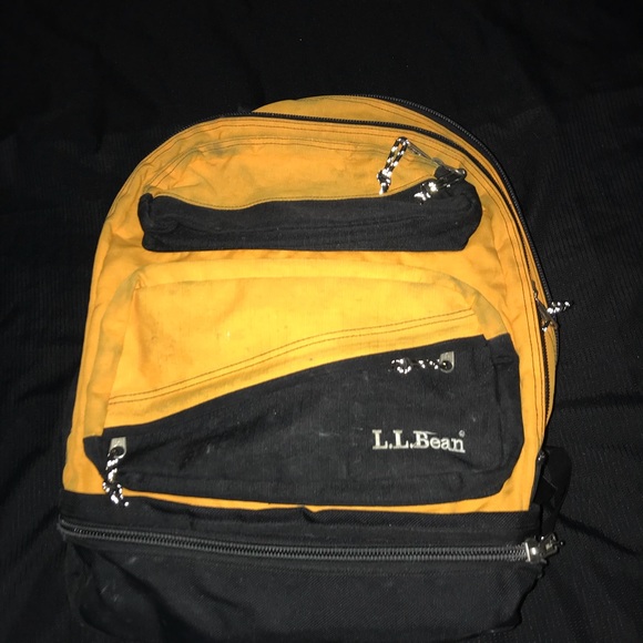 yellow ll bean backpack